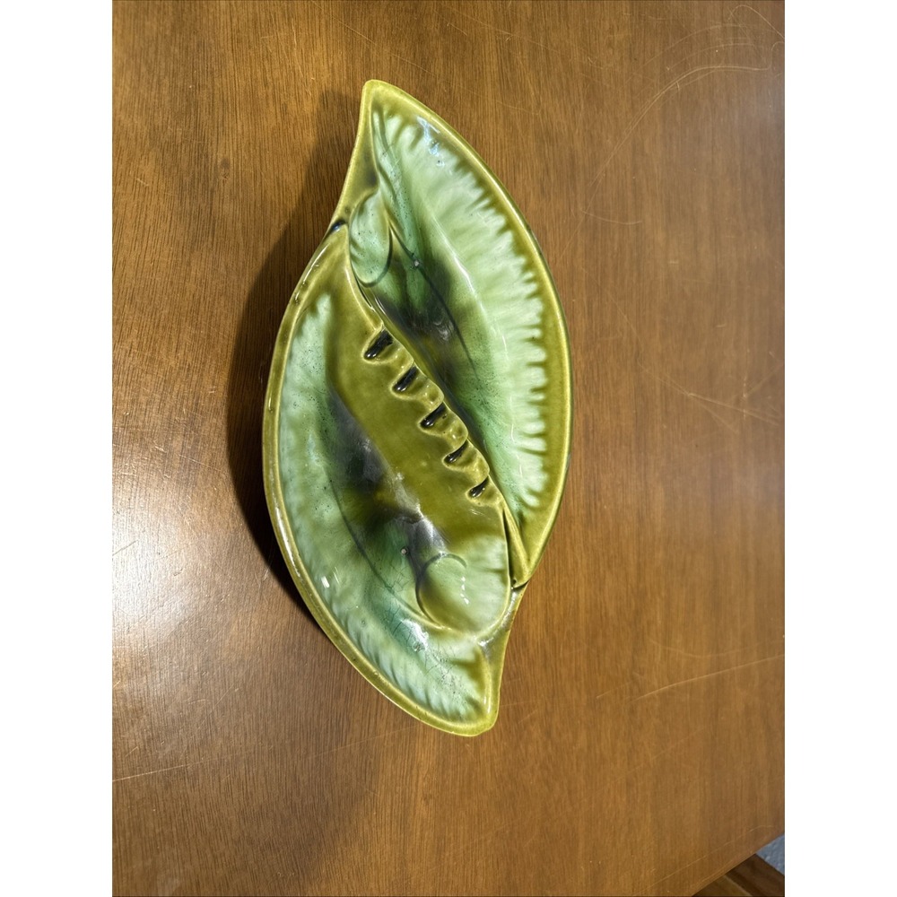 Vintage Santa Anita Ware R-11 B Ashtray Drip Glaze Pottery MCM Green